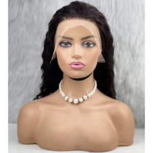 Gerçek Front Lace Tül Peruk - Derin Dalgalı - Doğal